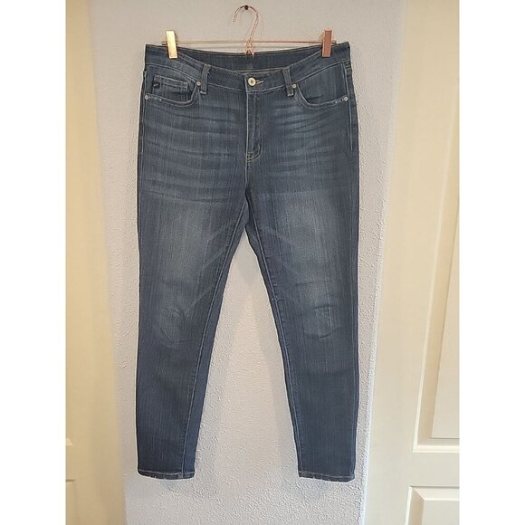 Kancan Jeans Ashlyn Mid Rise Super Skinny Jeans‎ Dark Wash Women's Size 13/30 - Picture 2 of 7
